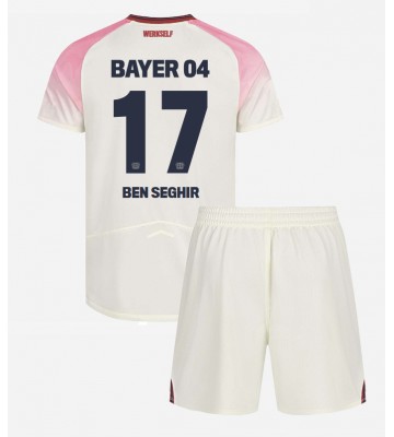 Bayer Leverkusen Eliesse Ben Seghir #17 Udebanetrøje Børn 2025-26 Kortærmet (+ Korte bukser)
